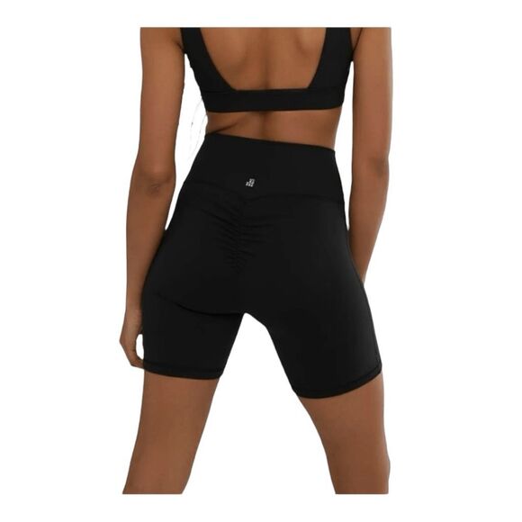 WeWoreWhat Athletic 6" Seamless Biker Short Solid Black M - Picture 4 of 10